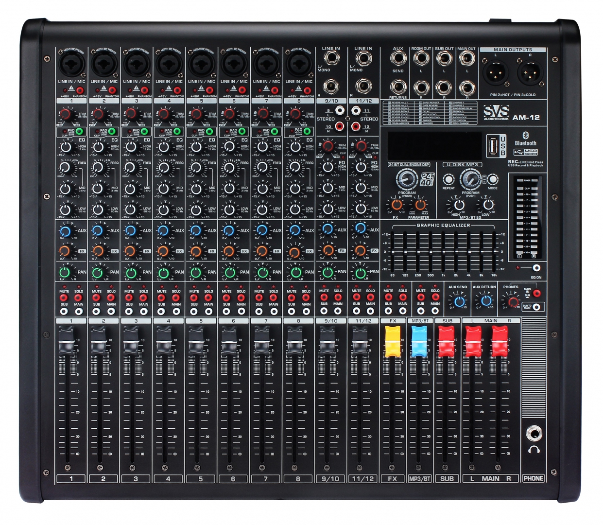 SVS Audiotechnik mixers AM-12 Микшерный пульт аналоговый, 12-канальный в Московской области